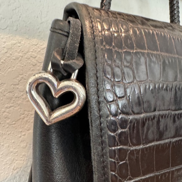 Brighton Vintage Monica Two Toned Leather Backpack A364587 Bag Croc Embossed main image 10